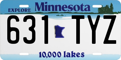 MN license plate 631TYZ