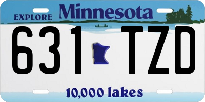 MN license plate 631TZD