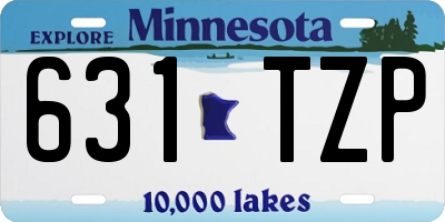 MN license plate 631TZP