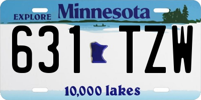 MN license plate 631TZW