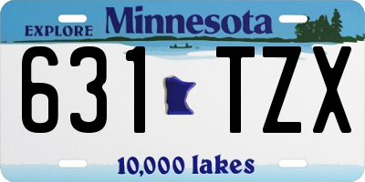 MN license plate 631TZX