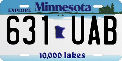MN license plate 631UAB