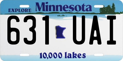 MN license plate 631UAI
