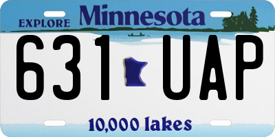 MN license plate 631UAP
