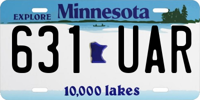 MN license plate 631UAR