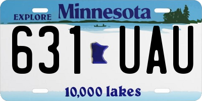 MN license plate 631UAU