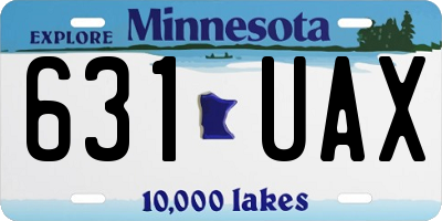 MN license plate 631UAX
