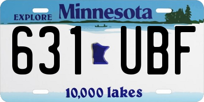 MN license plate 631UBF