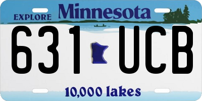 MN license plate 631UCB