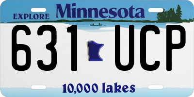 MN license plate 631UCP