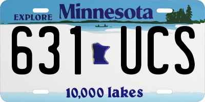 MN license plate 631UCS