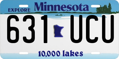 MN license plate 631UCU