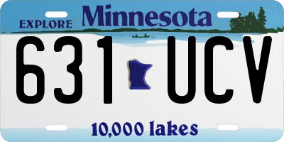 MN license plate 631UCV