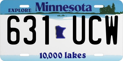 MN license plate 631UCW