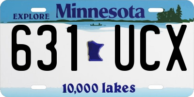 MN license plate 631UCX