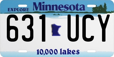 MN license plate 631UCY