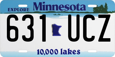 MN license plate 631UCZ