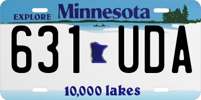 MN license plate 631UDA