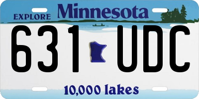 MN license plate 631UDC