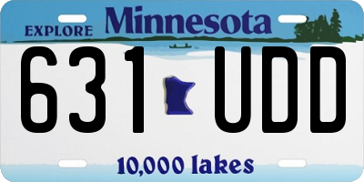 MN license plate 631UDD