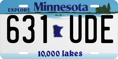 MN license plate 631UDE