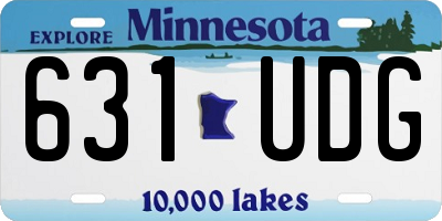 MN license plate 631UDG