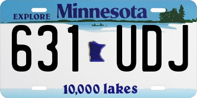 MN license plate 631UDJ