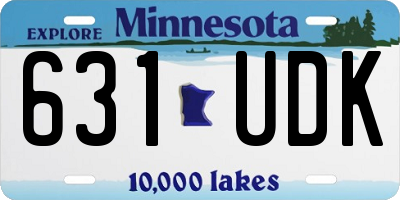 MN license plate 631UDK