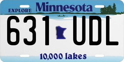 MN license plate 631UDL