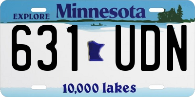 MN license plate 631UDN