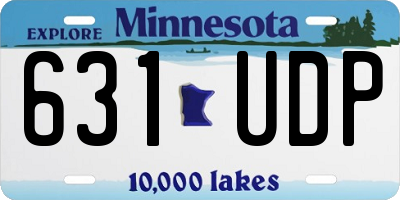 MN license plate 631UDP