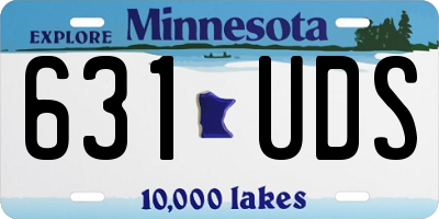 MN license plate 631UDS