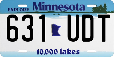 MN license plate 631UDT