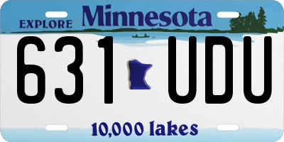 MN license plate 631UDU