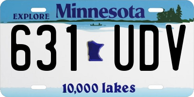 MN license plate 631UDV