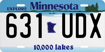 MN license plate 631UDX