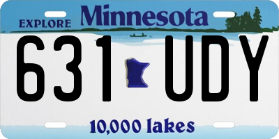 MN license plate 631UDY