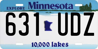 MN license plate 631UDZ