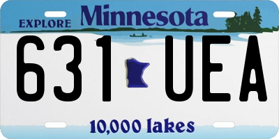 MN license plate 631UEA