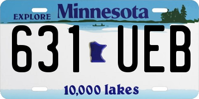 MN license plate 631UEB