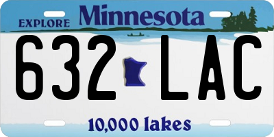 MN license plate 632LAC