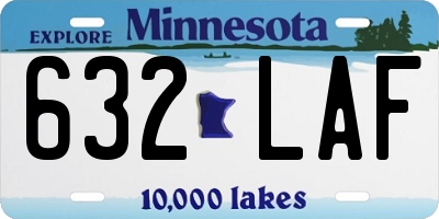 MN license plate 632LAF