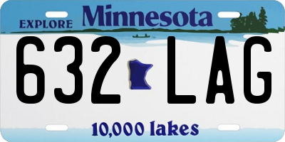 MN license plate 632LAG