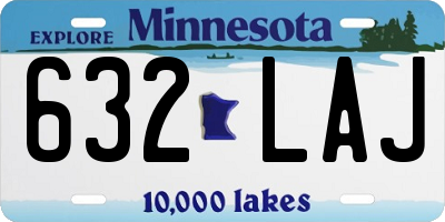 MN license plate 632LAJ