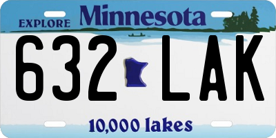 MN license plate 632LAK