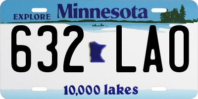 MN license plate 632LAO