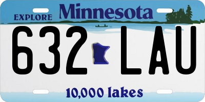 MN license plate 632LAU