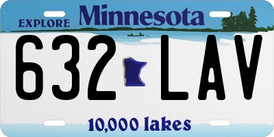 MN license plate 632LAV
