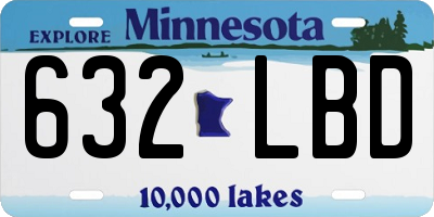 MN license plate 632LBD