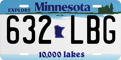 MN license plate 632LBG